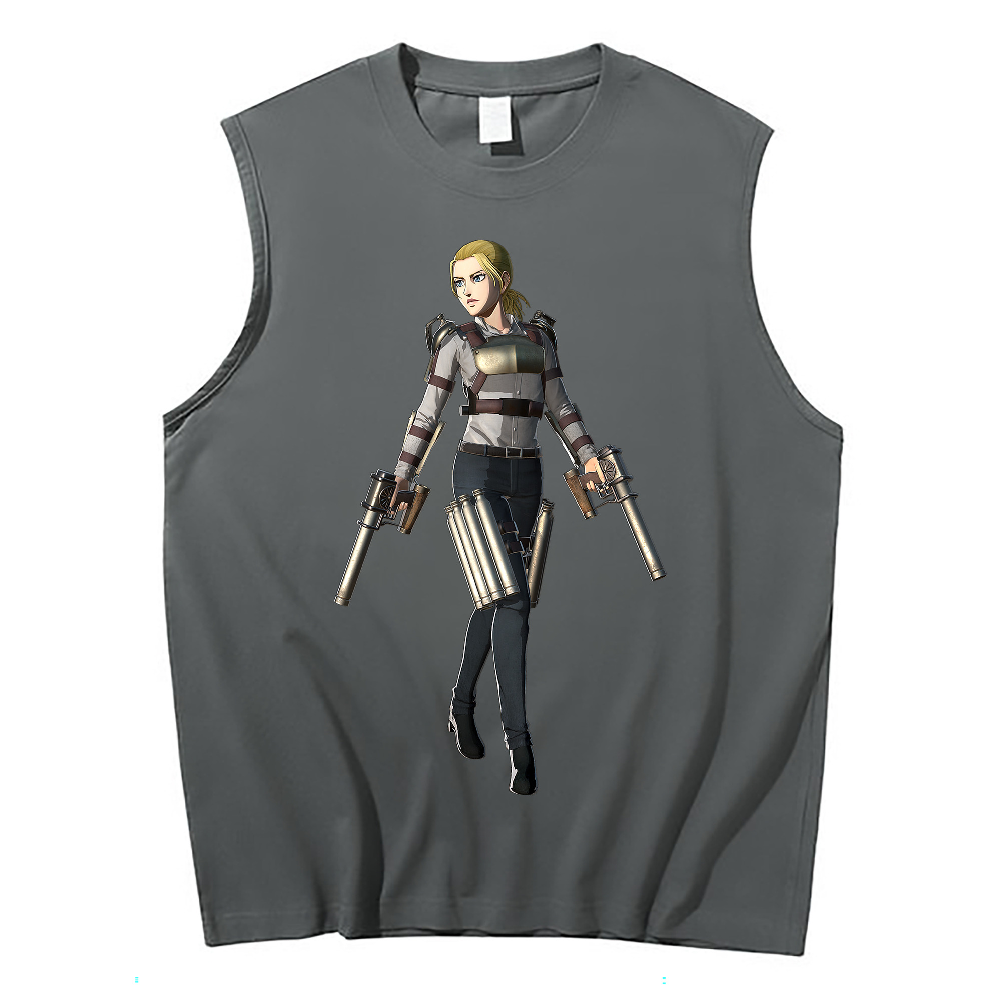 （画像用） 進撃の巨人 Attack on Titan コットン100％タンクトップ（フロントプリント）